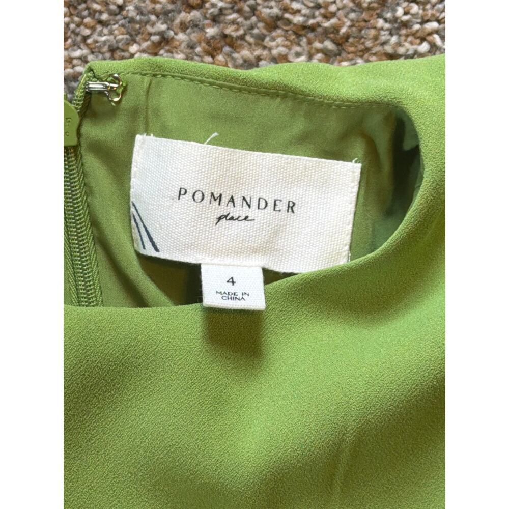 Pomander Place Pistachio Green Cape Leah Dress. Size 4 - Picture 3 of 6
